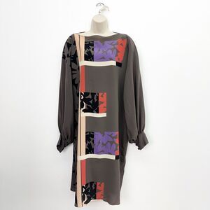 Bonwit Teller Vintage Women’s Polyester Geometric Abstract Avant Garde Art to We